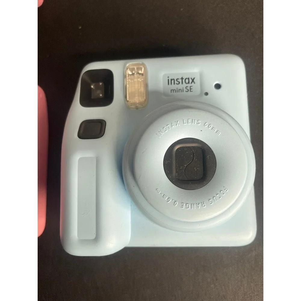 Fujifilm Instax Mini SE Instant Film Camera Bundle Pink and Blue 2-Pack